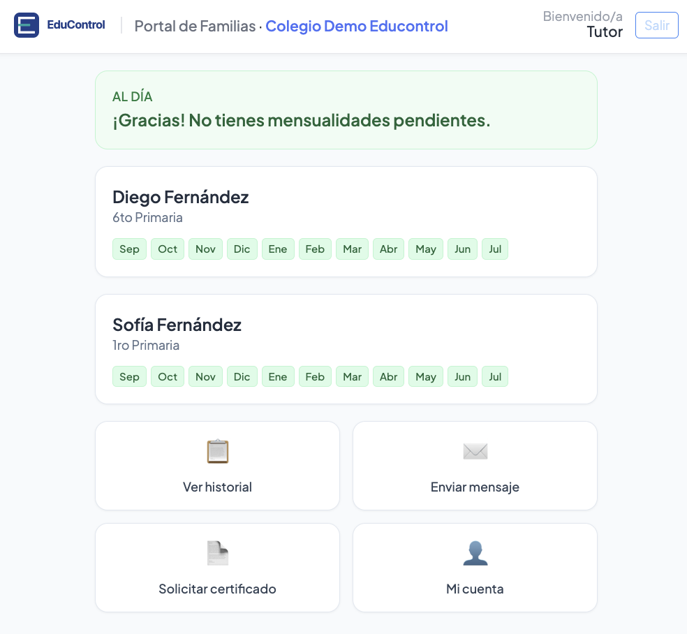 Portal de Familias EduControl